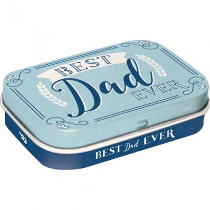 Pillerask – verdens beste pappa – med myntepastiller