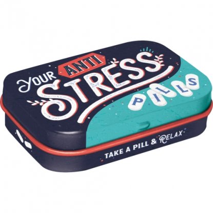Pillerask stresspiller – med myntepastiller