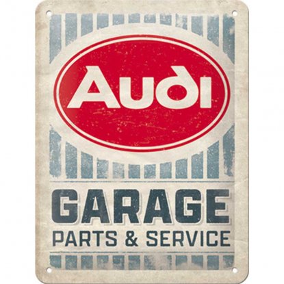 Metallskilt Audi 15 x 20 cm