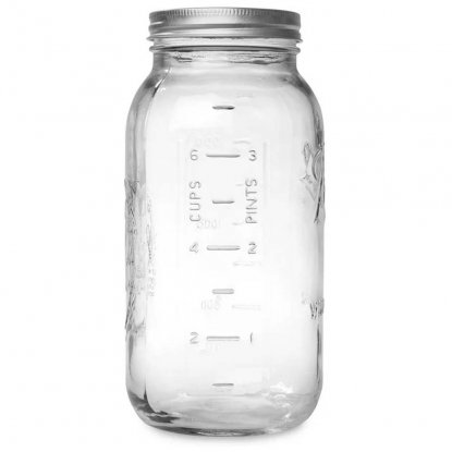 Mason-krukke – Half gallon (1,9 liter) – Bred åpning