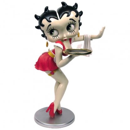 Betty Boop-figur, servitør i rød kjole, 96 cm