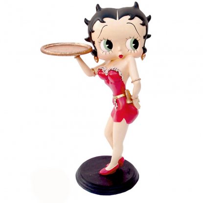 Betty Boop-figur, servitør i rød kjole, 98 cm