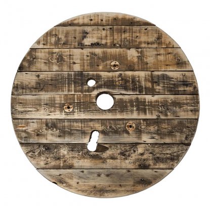 Bordplate av kabeltrommel, Ø 80 cm
