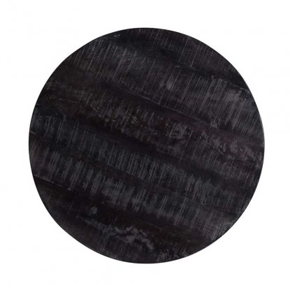 Rund bordplate i svart mangotre, Ø 70 cm