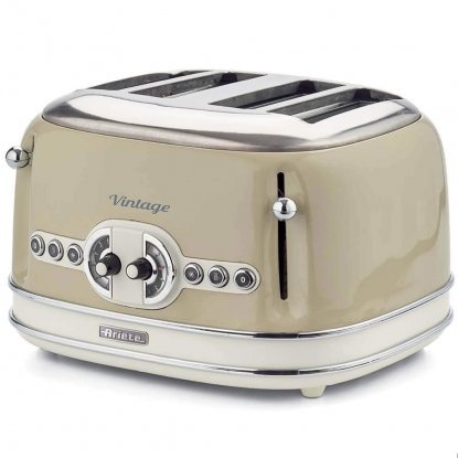 Ariete vintage brødrister for 4 skiver, beige