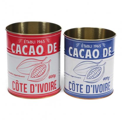 Krukke / blikkboks, 2-pakning, Cacao