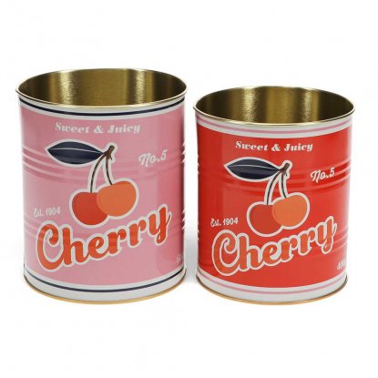 Potte / blikkboks, 2-pakning Cherry