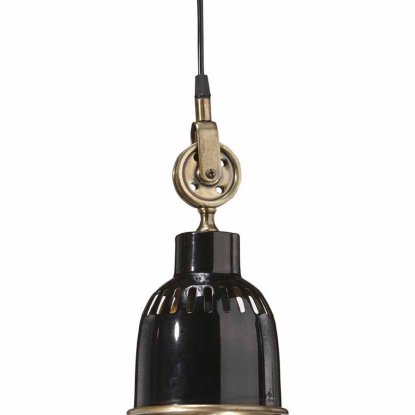 Cleveland taklampe, svart/antik messing, 14 cm – Pr Home
