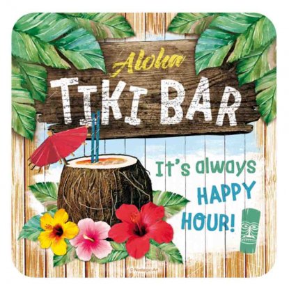 Glassunderlag til tiki-bar