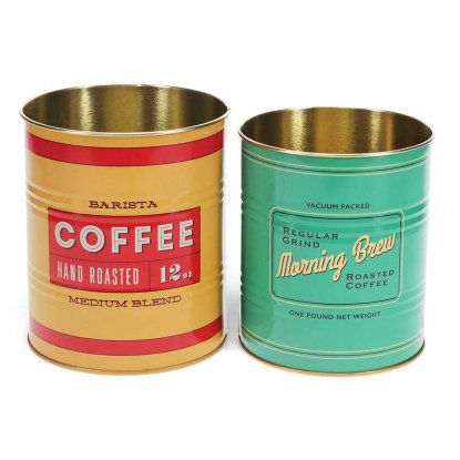 Krukke / blikkboks, 2-pakning, Vintage Coffee