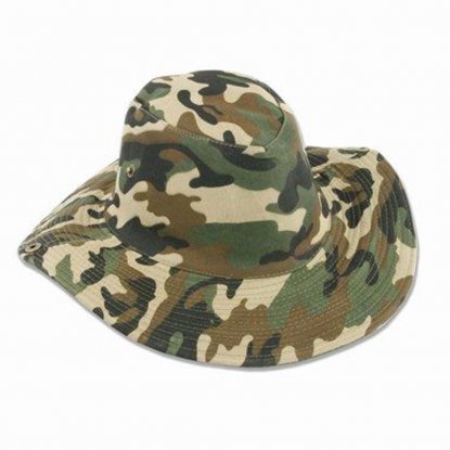 Cowboyhatt i kamuflasje