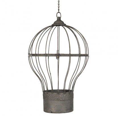 Fuglebur i metall med ballongmotiv