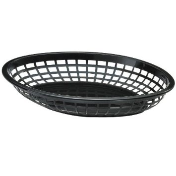 Serveringskurv, stor, svart (dinerbasket)