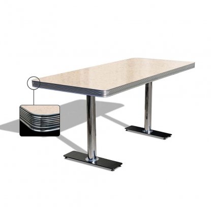 Spisebord (passer til en bås på 180 cm) med 2 ben