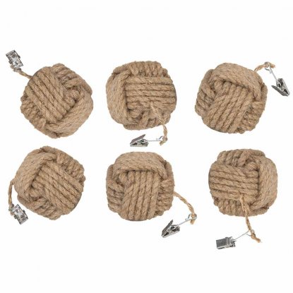 Vektet knute i jute, 6-pakning