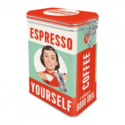 Espresso Yourself-kaffeboks med trykklokk