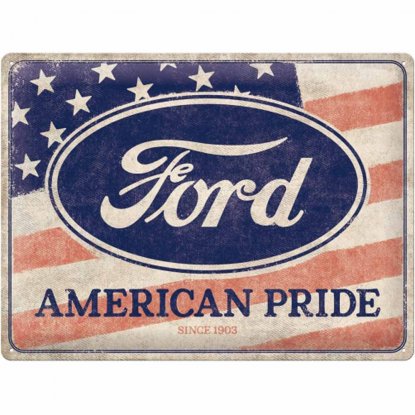 Ford-metallskilt «American pride», 30 x 40 cm