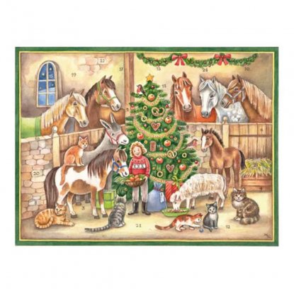 Gammeldags adventskalender A3 Stall
