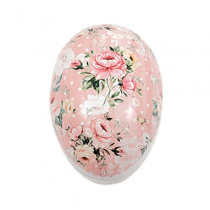 Påskeegg i gammeldags stil, 15 cm, rosa blomster, 1 stk.