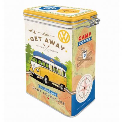 Get Away-blikkboks med trykkåpning
