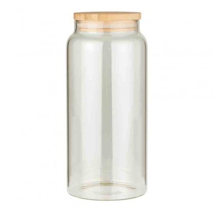 Glasskrukke med bambuslokk, 1300 ml