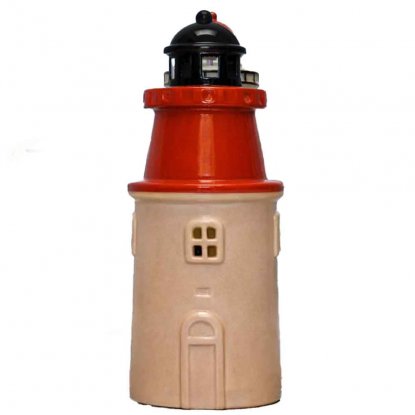 Keramikkhus «Hållö fyr» til stearinlys, 18 cm