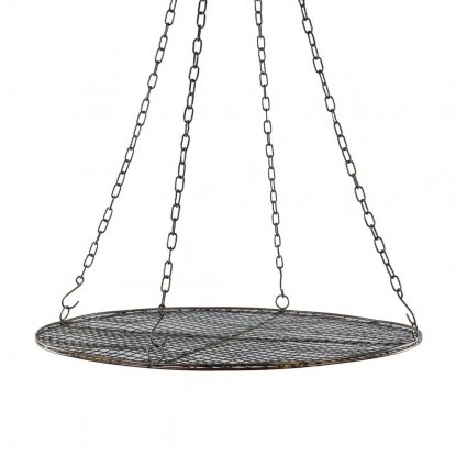Rund hengende hylle med kjeder, Ø 60 cm
