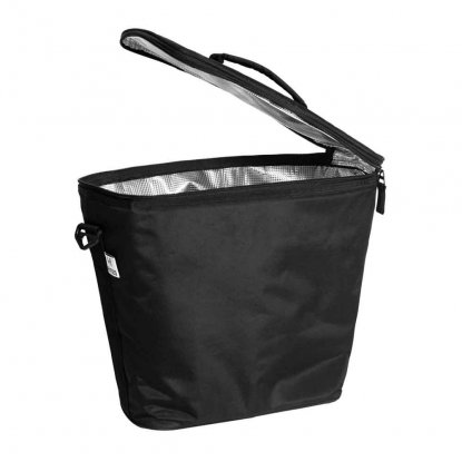 Hinza kjølebag, høy modell, svart, med skulderrem