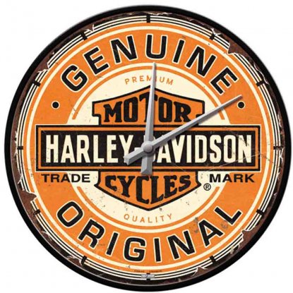 Harley Davidson-veggklokke, original, 31 cm