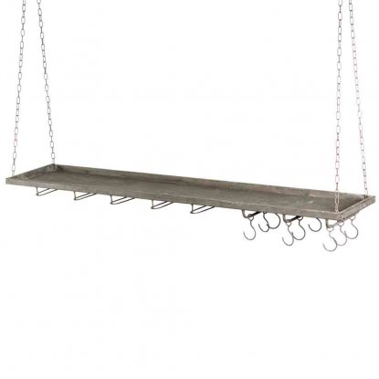 Hengende hylle med S-kroker, 120 cm