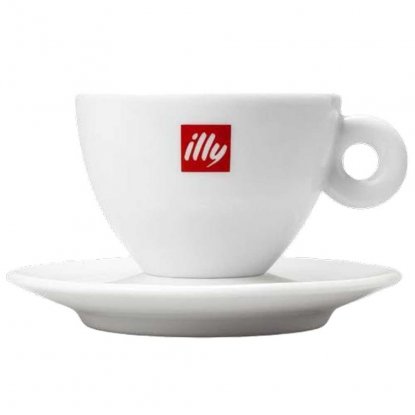 Illy cappuccino-kopp med fat