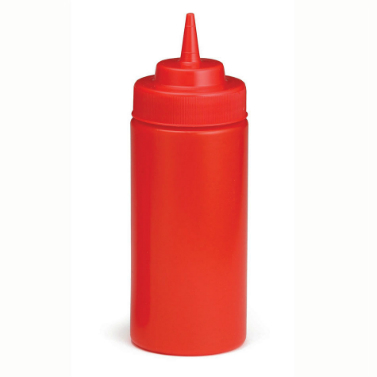 Klemflaske med ketchup, 475 ml, bred åpning