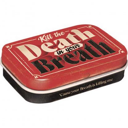 Pillerask «Kill the death in your breath» – med myntepastiller