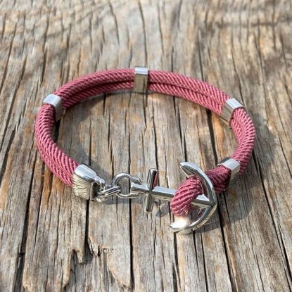 Marint armbånd – New Haven Haven Dusty rose – Stål 20,30 cm