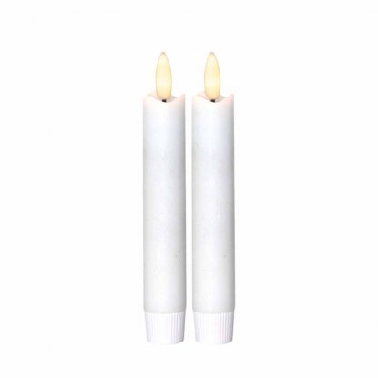 LED-antireflekslys, korte, 2-pakning, hvite