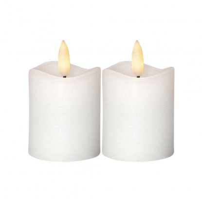 LED-blokklys, 2-pakning, flamme