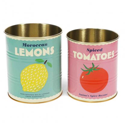 Krukke / blikkboks, 2-pakning, Lemons N Tomato