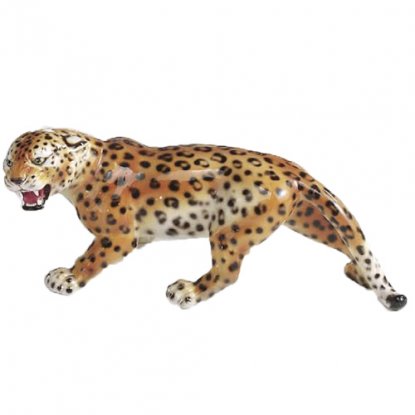 Leopard på jakt – Porselensfigur, 16 cm