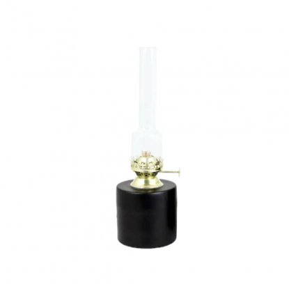 Parafinlampe, rett, svart, liten, Ø 8 x 25 cm
