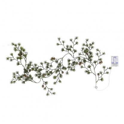 Lyslenke med gran og kongler, 150 cm