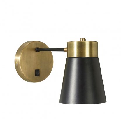 Luna vegglampe, svart, 13 cm – Pr Home