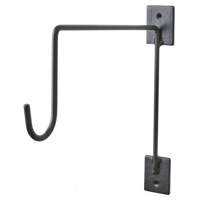 Veggholder for lanterne, stor, svart