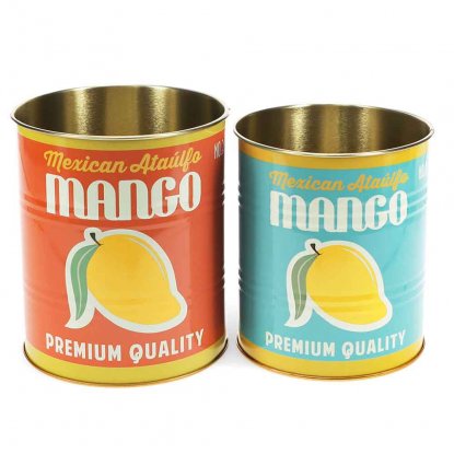 Krukke / blikkboks, 2-pakning, Mango