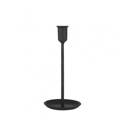 lysestake i metall, svart, medium