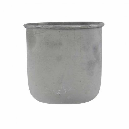 Mini metallpotte, grå, Ø: 8 cm