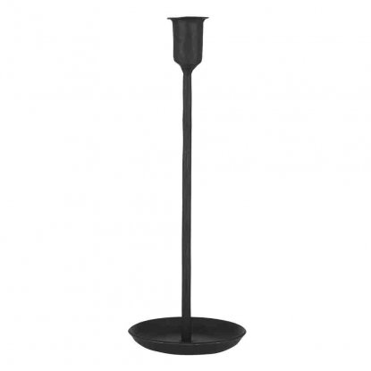 Lysestake i metall, svart, stor