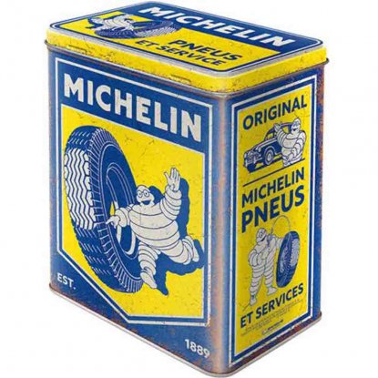 Metallboks i retrostil, Michelin, 3 liter