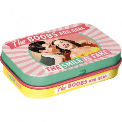 Pillerask «The boobs are real» – med myntepastiller