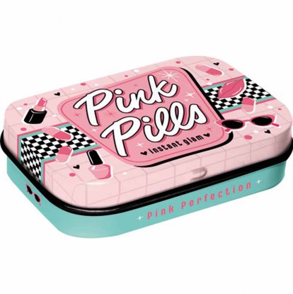 Pillerask Pink Pills – med myntepastiller