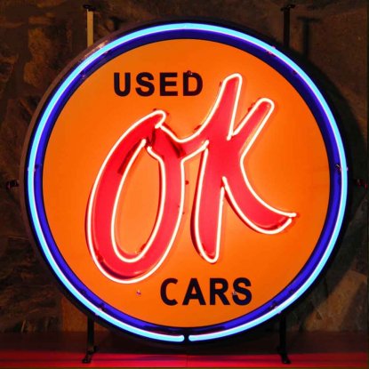 Neonskylt used Ok Cars